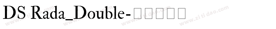 DS Rada_Double字体转换